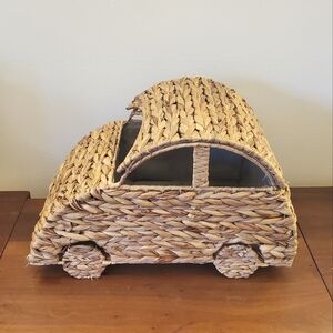 Unique VW beetle car woven storage basket